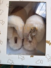NEW Radley Winter Warmers Suede & Shearling Slippers  Size 5 RRP £75 BNWB 