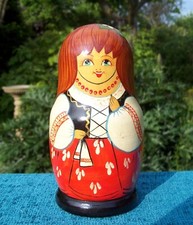 MATRYOSHKA - STRIPTEASE Rare / Unique Set 5 Russian Nesting Dolls Poccur Ckazka