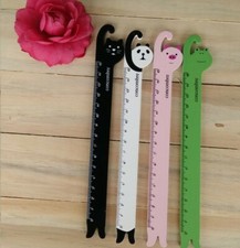 Frog Animal Panda Cat Wooden Ruler school Kids stationary Loot Party bag Filler