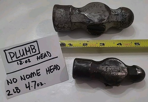 Ball peen hammer - peen, plumb