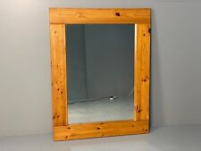Large Solid Pine Mirror Chunky 1980s Style Vintage Danish Design EB8411 MWOO