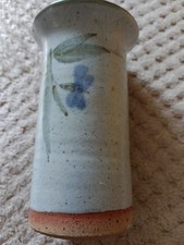 Studio pottery stoneware vase - stoneware,