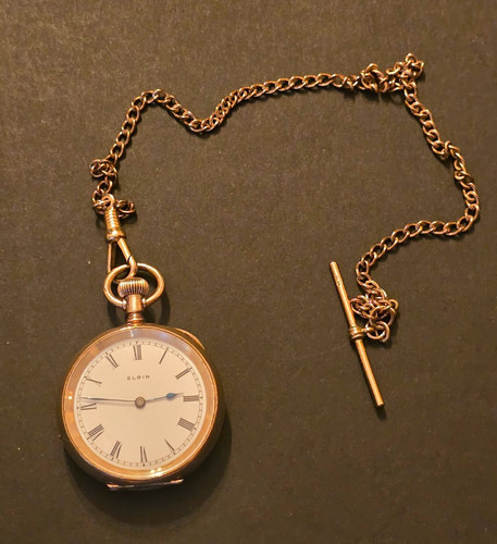 Antique 1909 elgin pocket - 1909,