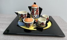 Lorna Bailey 10 Piece Miniature Coffee Set "Inglewood" Burslem England