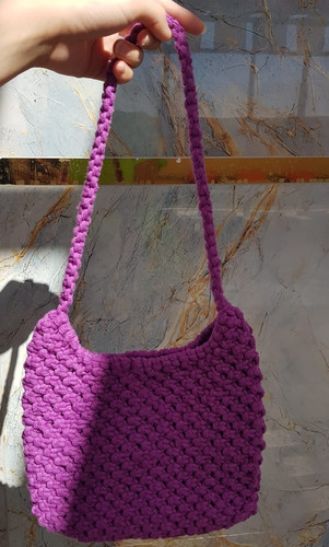Handmade macrame shoulder bag - handmade,