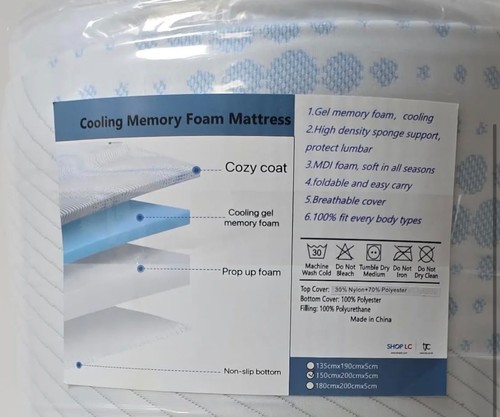Cooling memory foam mattress - memory,
