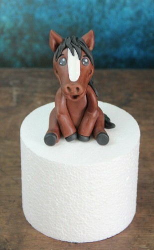 Handmade brown horse fondant - horse,