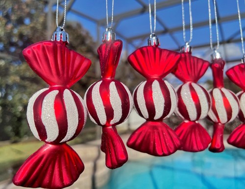Peppermint ornaments christmas - ornaments,