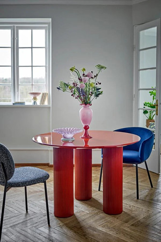 Della dining table - table,, red,