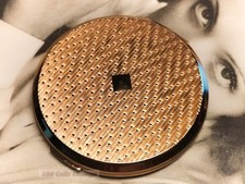 Stratton art deco gold tone Vintage Powder Compact: Makeup Mirror-1l