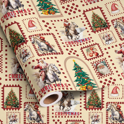 Horse christmas wrapping - wrapping, paper