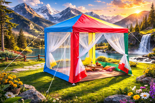 Rainbow kids gazebo outdoor - rainbow,