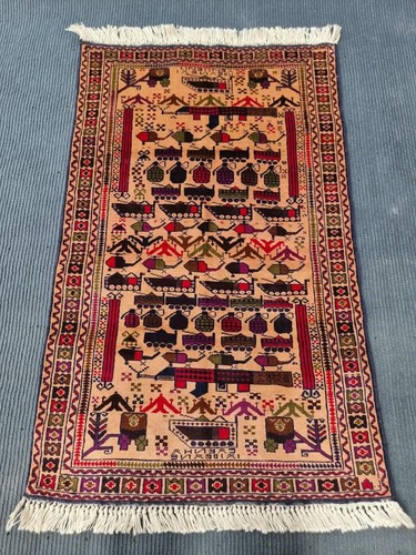 Afghan rug handmade - , war