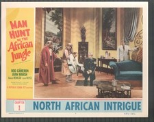 Man Hunt n the African Jungle 11x14 Lobby Card Set 1-8 Rod Cameron