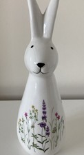 White Rabbit Ornament with Floral Detailing