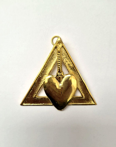 Vintage gold tone heart - gold, &
