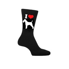 I Love Fox Terrier dog Socks