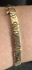  14ct Two Tone Gold Bracelet ,L 18.2cm ,- 16g solid stunning 
