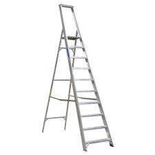 Industrial Step Ladder 10-Tread Aluminium - BS EN 131
