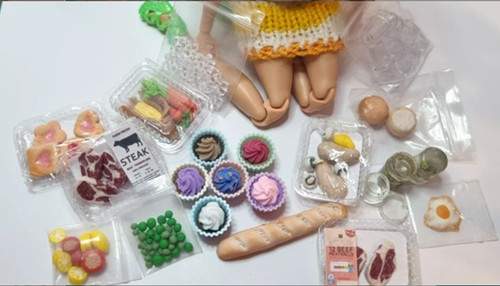 Barbie kitchen food bundle - barbie,
