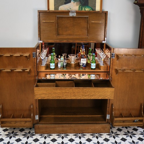 Oak cocktail cabinet drinks - oak,