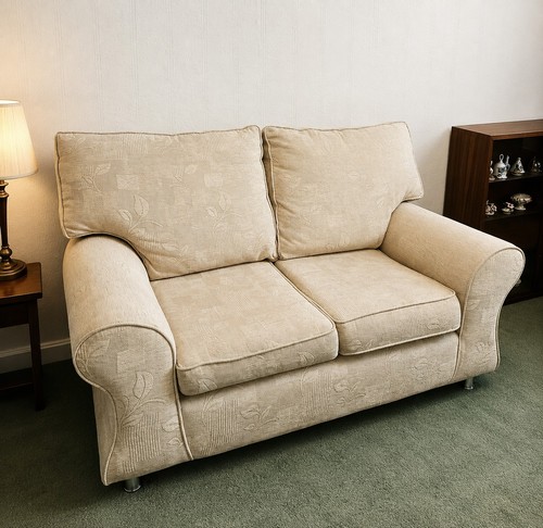 Beige seater fabric sofa - beige,
