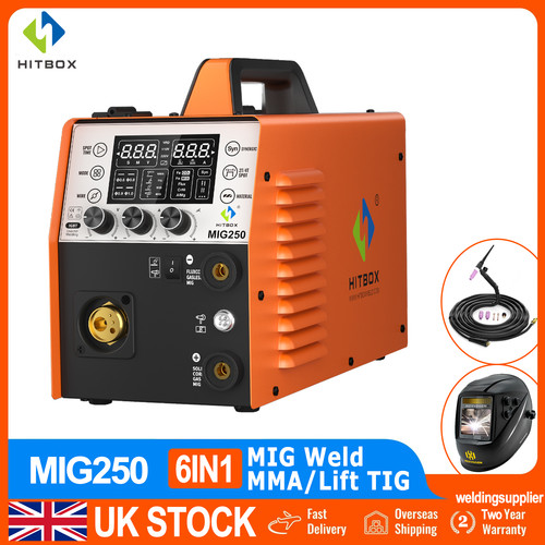250a 6in1 gas gasless mig - 250a, gas/gasless