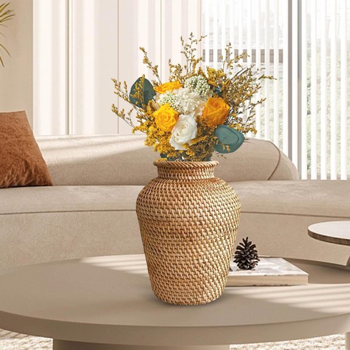 Rattan vase flower pot - rattan, wicker