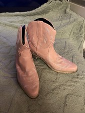 Ladies Pink Ankle Cowboy Boots