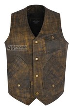 Mens Vintage Leather Vest