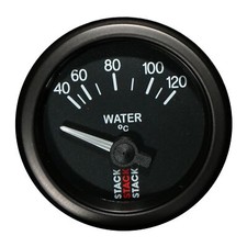 Stack 40-120°C Water Temp Gauge 52mm Electrical Black Face 3207 1/8NPT Sender