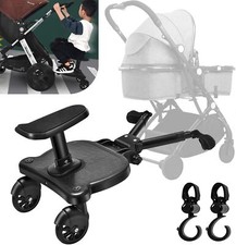 Vihir Universal Buggy Board with Seat, Kiddy Board, Pram Accessory for Children