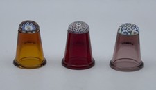 3 X Caithness Glass Thimbles