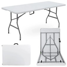 CATERING CAMPING HEAVY DUTY FOLDING TRESTLE TABLE PICNIC BBQ PARTY 3FT 4FT & 6FT