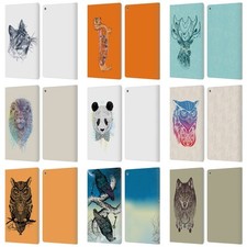 OFFICIAL RACHEL CALDWELL ANIMALS 3 LEATHER BOOK CASE FOR AMAZON FIRE