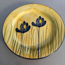 Oniria Spanish Hand-made Plate Floral Pattern Yellow (VERY GOOD)