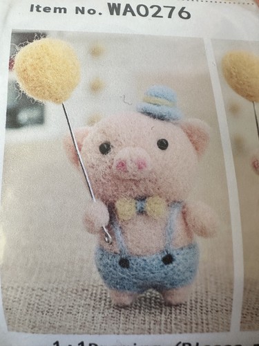 Needle felting kit piggy - felting,