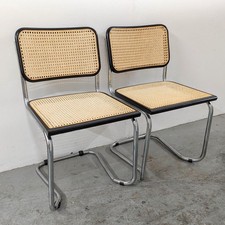 Superb Pair Vintage Marcel Breuer Cesca Dining Chairs Bauhaus 1970s ITALIAN MCM