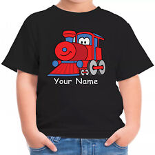 Personalised Kids Train T-Shirt Children Birthday Gift Boys Girls Tshirt Xmas