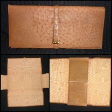 OSTRICH TRAVEL/ACCESSORIES POUCH CIRCA 1940's - GOOD ORDER