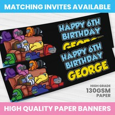 AMONG US  BIRTHDAY BANNER