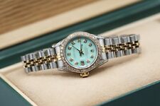 Ladies Steel & Gold Rolex Datejust 26mm 69173 Fully Loaded Tiffany Diamond Dial