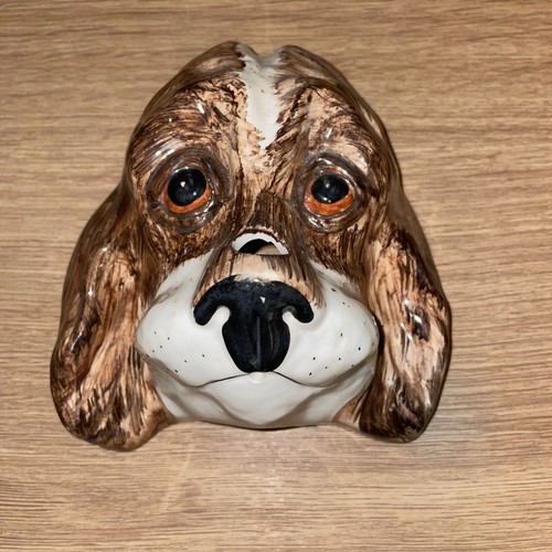 Vintage ceramic dog head - vintage,