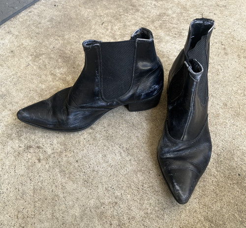 Vintage black pointed toe - pointed,