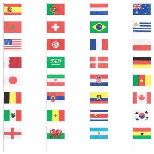 32pcs hand held - flags, on