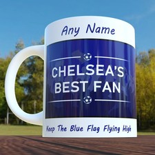 Personalised Chelsea Mug Name Best Fan Football Cup Gift For CFC Supporter