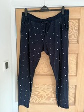 Navy and white stars pyjama bottoms jogger style, XL, fit 18-20