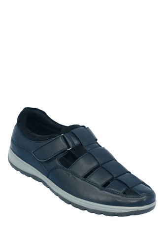 Mens wide fit leather - fit, sandals