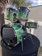 CB Drum kit rewrapped flames