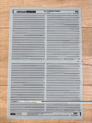 Letraset rub transfer - letraset,